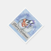 Vrolijk kerstpapier Napkins Servet (Hoek)