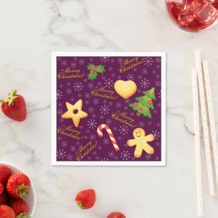 Vrolijk kerstpapier Napkins Servet
