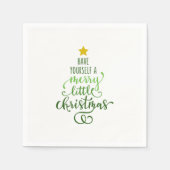 Vrolijk kerstpapier Napkins Servetten (Voorkant)