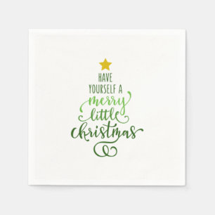 Vrolijk kerstpapier Napkins Servetten