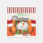 Vrolijk kerstpapier Napkins Servetten (Voorkant)