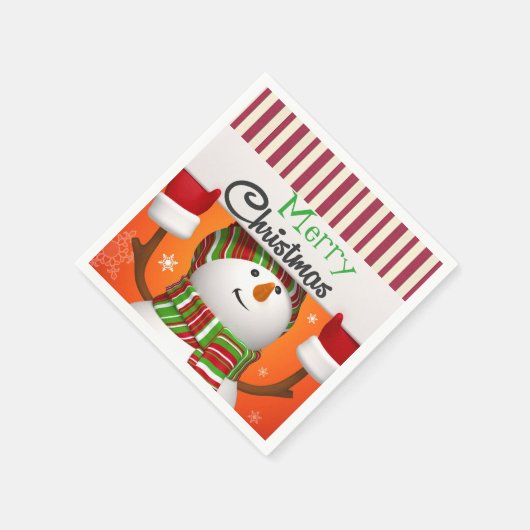 Vrolijk kerstpapier Napkins Servetten (Hoek)