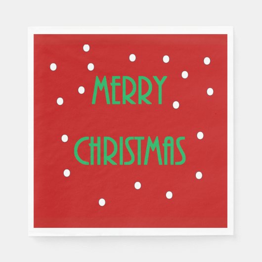 Vrolijk kerstpapier Napkins Servetten (Voorkant)