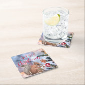 Vrolijk kerstpapier Onderzetter (Insitu)