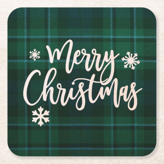 Vrolijk kerstpapier Onderzetter (Voorkant)