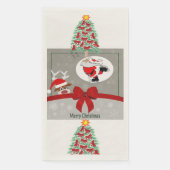 Vrolijk kerstpapier servet met kerstboom (Voorkant)