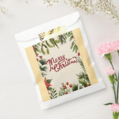 Vrolijk kerstpapier tas bedankzakje (Gezegeld)