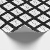 Vrolijk kerstpapier zwart-wit cadeaupapier (Hoek)