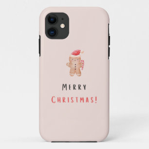 Vrolijk kerstpastel roze ontbijtkoek Case-Mate iPhone case
