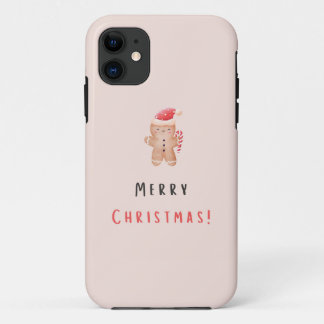 Vrolijk kerstpastel roze ontbijtkoek Case-Mate iPhone case