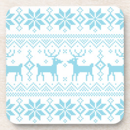 Vrolijk kerstpatroon 1 bier onderzetter