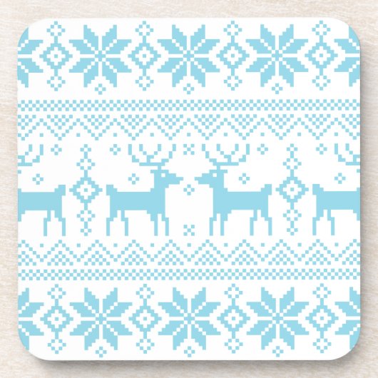 Vrolijk kerstpatroon 1 bier onderzetter (Voorkant)