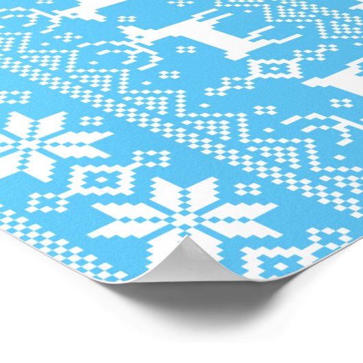 Vrolijk kerstpatroon 1 poster (Hoek)