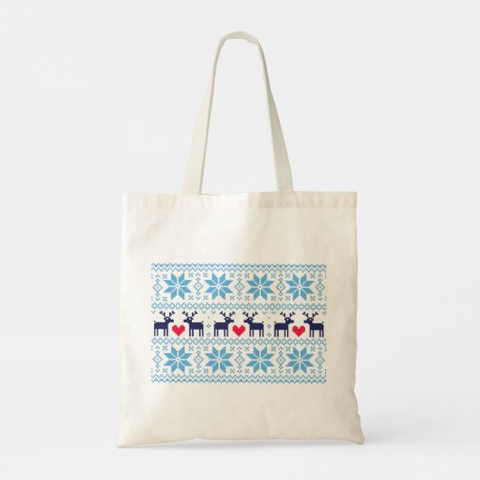 Vrolijk kerstpatroon 2 tote bag (Achterkant)