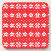 Vrolijk kerstpatroon 5 bier onderzetter (Voorkant)