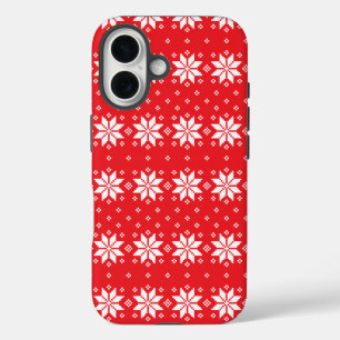 Vrolijk kerstpatroon 5 iPhone 16 hoesje