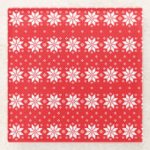 Vrolijk kerstpatroon 5 glazen onderzetter (Voorkant)