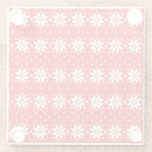 Vrolijk kerstpatroon 5 glazen onderzetter (Achterkant)