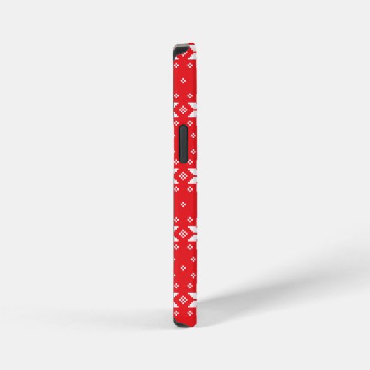 Vrolijk kerstpatroon 5 iPhone hoesje (Rechterkant)