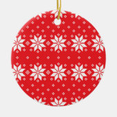 Vrolijk kerstpatroon 5 keramisch ornament (Voorkant)