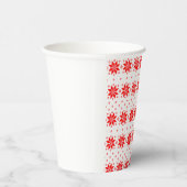 Vrolijk kerstpatroon 5 papieren bekers (Rechts)