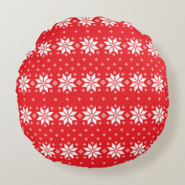 Vrolijk kerstpatroon 5 rond kussen