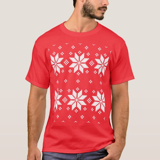 Vrolijk kerstpatroon 5 t-shirt (Voorkant)