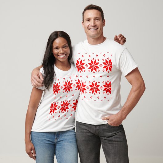 Vrolijk kerstpatroon 5 t-shirt (Unisex)