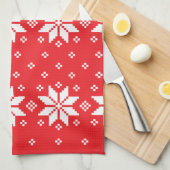 Vrolijk kerstpatroon 5 theedoek (Quarter Fold)