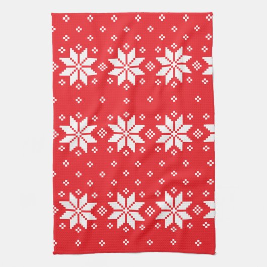 Vrolijk kerstpatroon 5 theedoek (Verticaal)