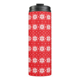 Vrolijk kerstpatroon 5 thermosbeker