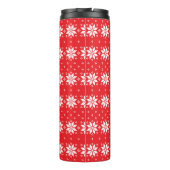 Vrolijk kerstpatroon 5 thermosbeker (Achterkant)