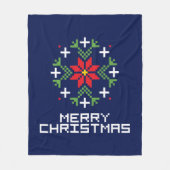 Vrolijk kerstpatroon 6 fleece deken (Voorkant)
