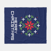Vrolijk kerstpatroon 6 fleece deken (Voorkant (Horizontaal))