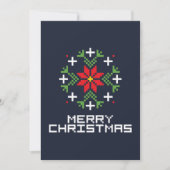 Vrolijk kerstpatroon 6 kaart (Voorkant)