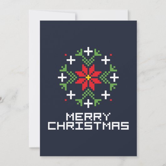 Vrolijk kerstpatroon 6 kaart (Voorkant)