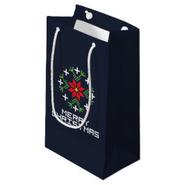 Vrolijk kerstpatroon 6 klein cadeauzakje