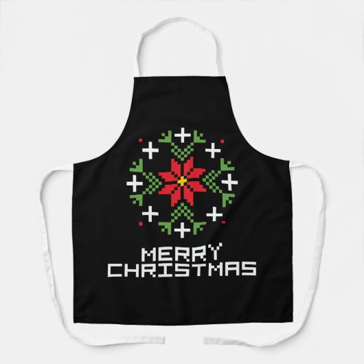 Vrolijk kerstpatroon 6 schort (Voorkant)