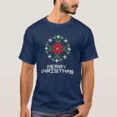 Vrolijk kerstpatroon 6 t-shirt (Voorkant)
