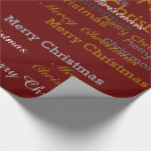 Vrolijk kerstpatroon cadeaupapier (Hoek)