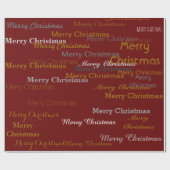 Vrolijk kerstpatroon cadeaupapier (Vlak)