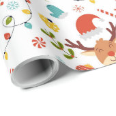 vrolijk kerstpatroon cadeaupapier (Rol Hoek)