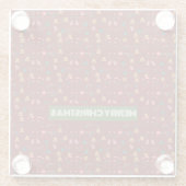 Vrolijk kerstpatroon Elegant Glazen Onderzetter (Achterkant)