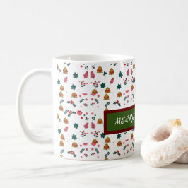 Vrolijk kerstpatroon Elegant Koffiemok
