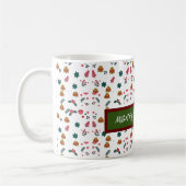 Vrolijk kerstpatroon Elegant Koffiemok (Links)