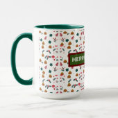 Vrolijk kerstpatroon Elegant Mok (Links)
