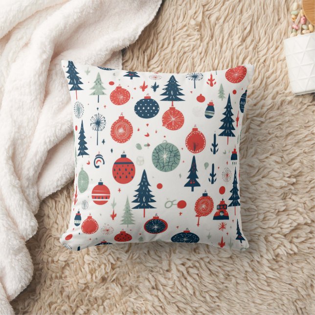 Vrolijk kerstpatroon | feestdag kussen (Deken)