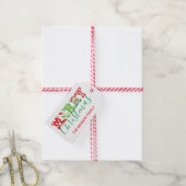 Vrolijk kerstpatroon, persoonlijke cadeauLabels (Met Touw)