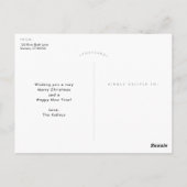 Vrolijk kerstpenseel White Holiday Foto Briefkaart (Achterkant)