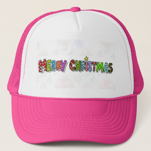 Vrolijk kerstPet Trucker Pet (Voorkant)